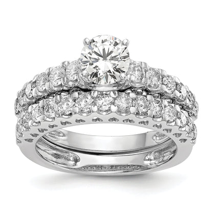 14k White Gold 1/2 Ct. Lab Grown Diamond VS/SI+ G+ Peg Set Engagement Ring