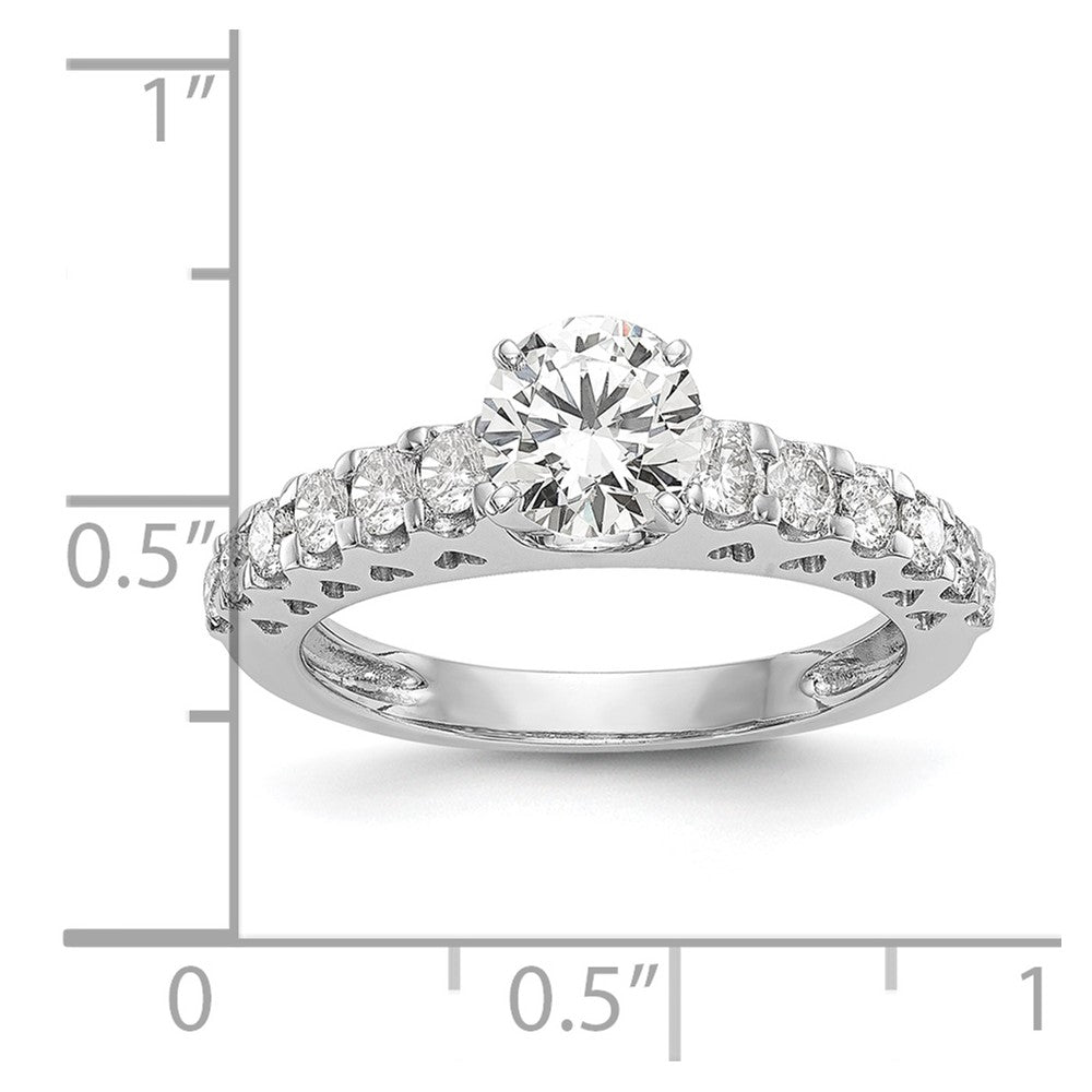 14k White Gold 1/2 Ct. Lab Grown Diamond VS/SI+ G+ Peg Set Engagement Ring