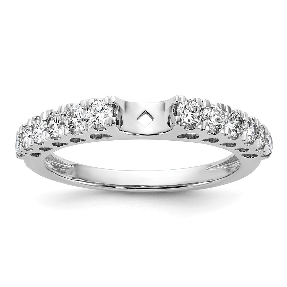 14k White Gold 1/2 Ct. Lab Grown Diamond VS/SI+ G+ Peg Set Engagement Ring