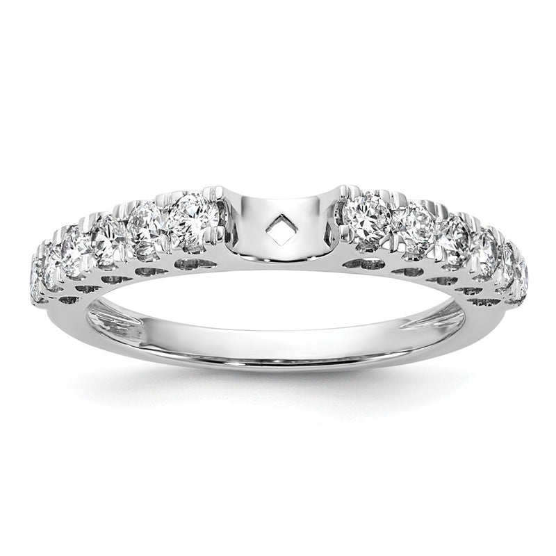 14k White Gold 1/2 Ct. Lab Grown Diamond VS/SI+ G+ Peg Set Engagement Ring