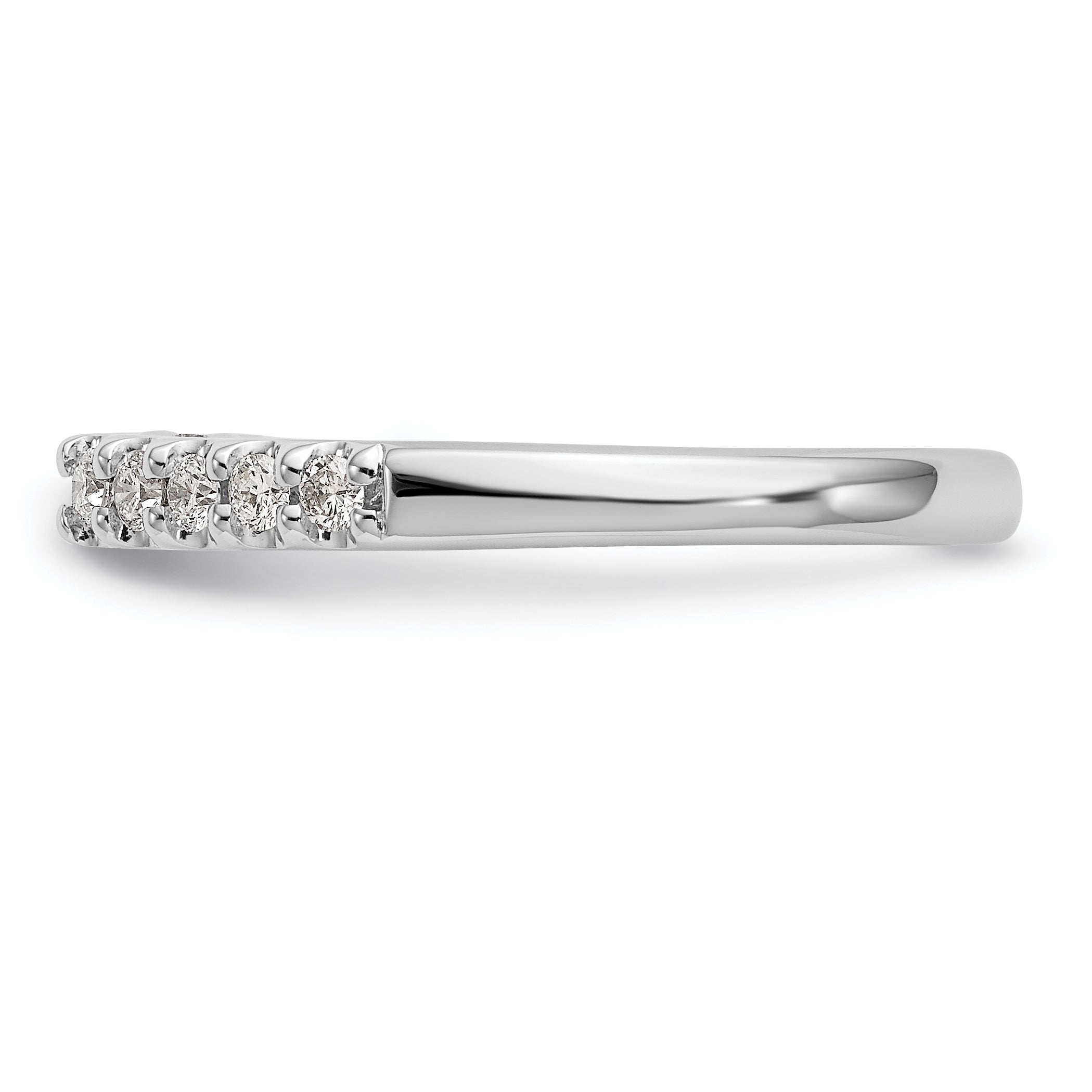 14K White Gold Peg Set 1/3 Carat Diamond Semi Mount Engagement Ring