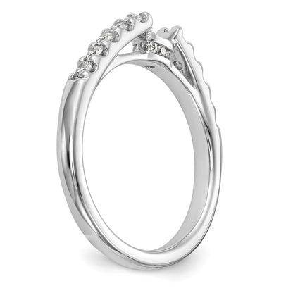 14K White Gold Peg Set 1/3 Carat Diamond Semi Mount Engagement Ring
