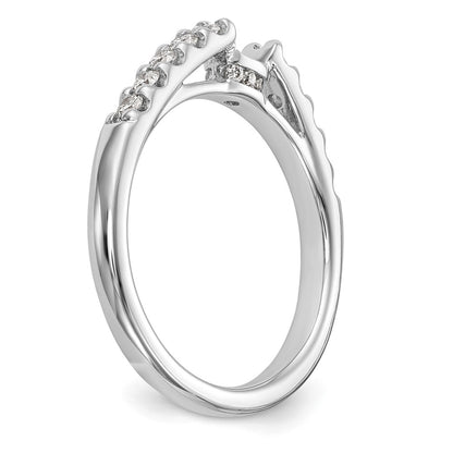 14K White Gold Peg Set 1/3 Carat Diamond Semi Mount Engagement Ring