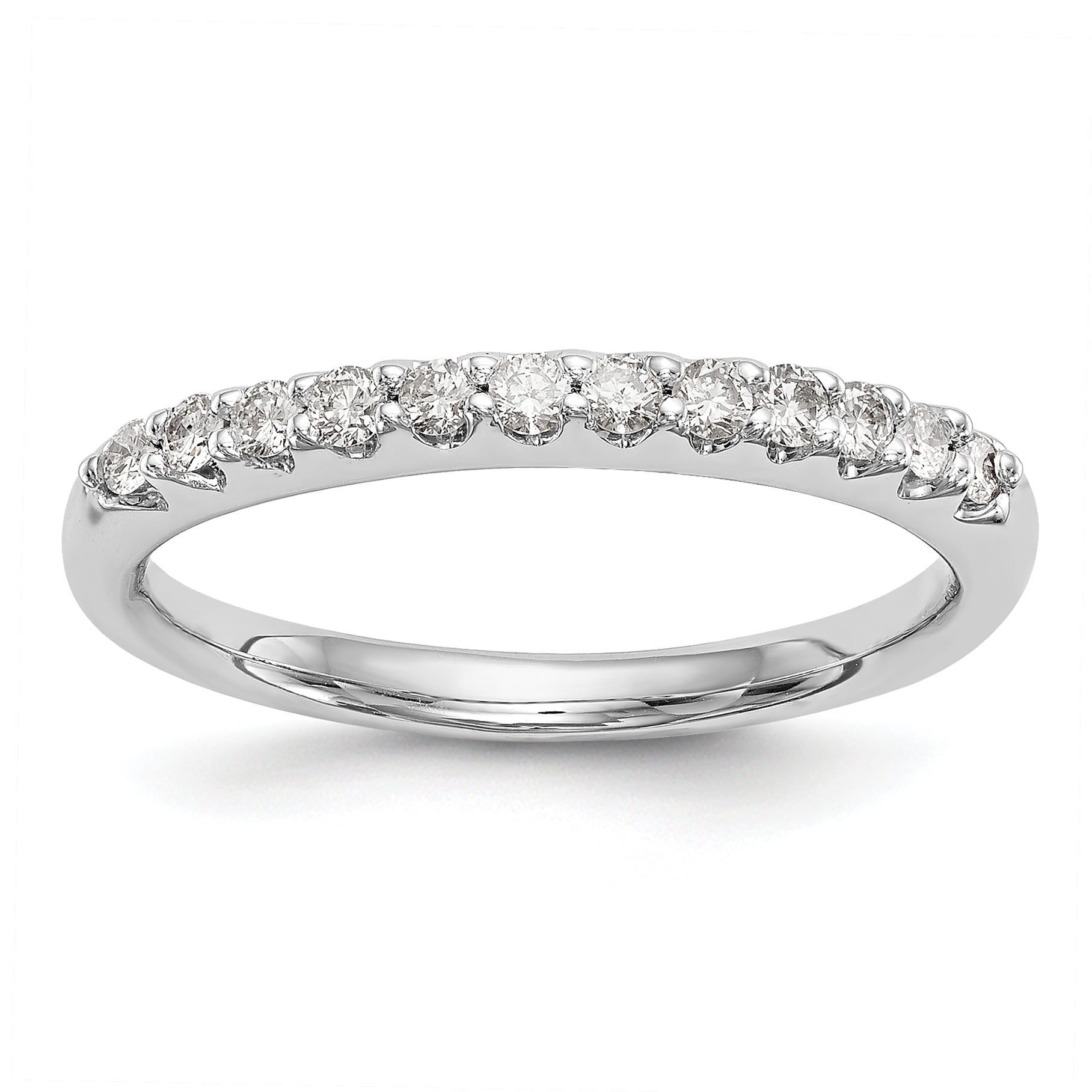14k White Gold 1/4 Ct. Lab Grown Diamond VS/SI+ G+ Wedding Band Ring