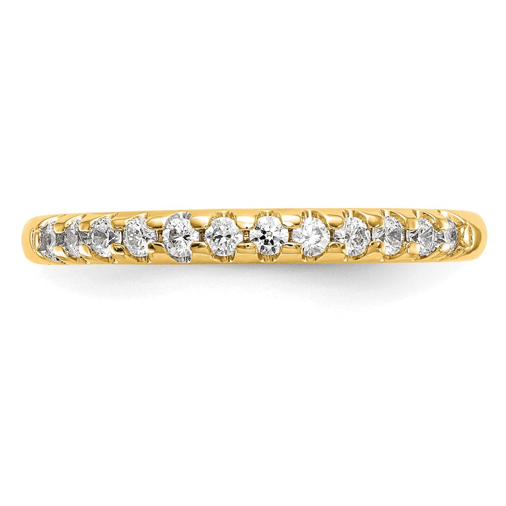 14k Yellow Gold 1/4 Ct. Lab Grown Diamond VS/SI+ G+ Wedding Band Ring