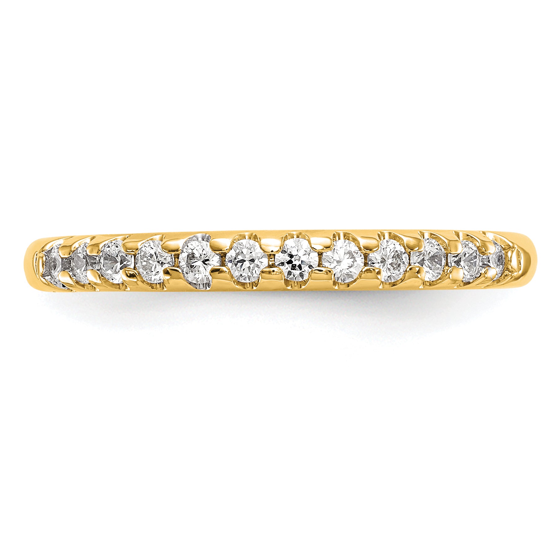 14k Yellow Gold 1/4 Ct. Lab Grown Diamond VS/SI+ G+ Wedding Band Ring