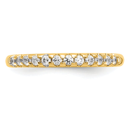 14k Yellow Gold 1/4 Ct. Lab Grown Diamond VS/SI+ G+ Wedding Band Ring