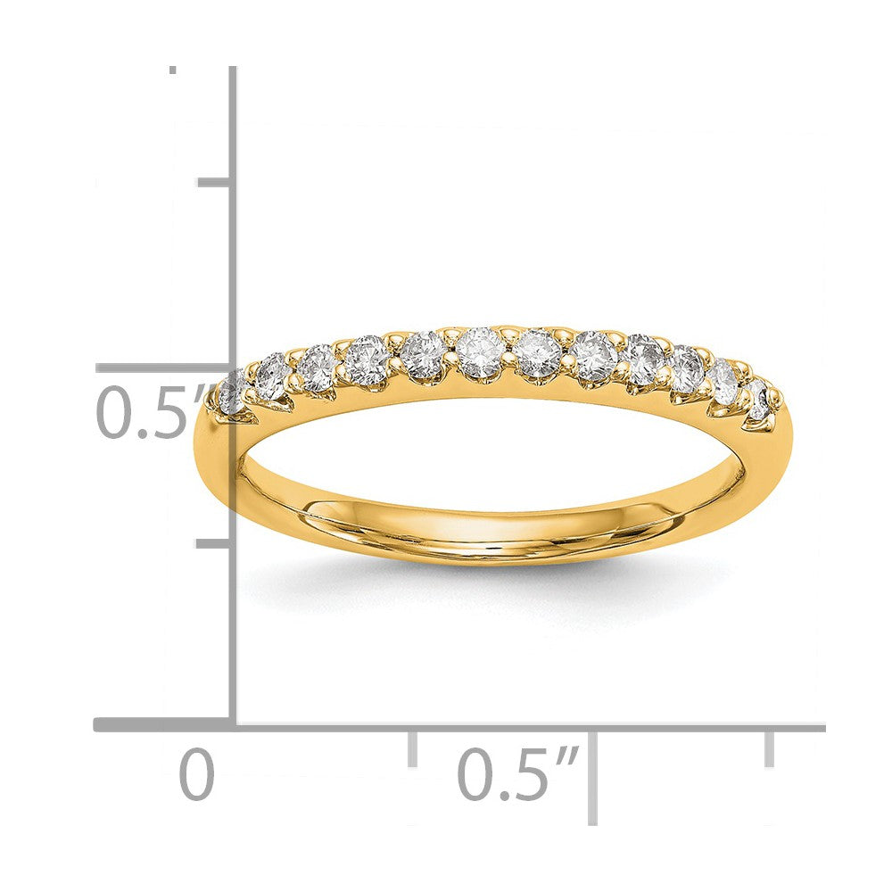 14k Yellow Gold 1/4 Ct. Lab Grown Diamond VS/SI+ G+ Wedding Band Ring