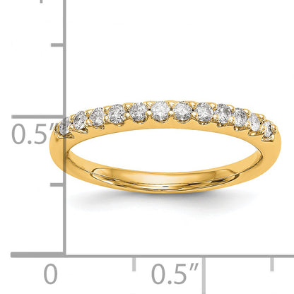 14k Yellow Gold 1/4 Ct. Lab Grown Diamond VS/SI+ G+ Wedding Band Ring