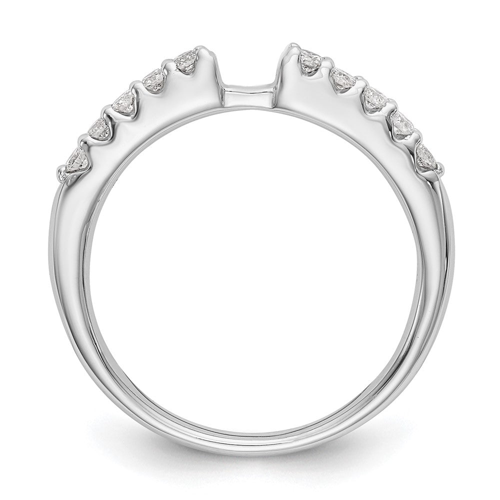 14K White Gold Peg Set 1/4 Carat Diamond Semi Mount Engagement Ring