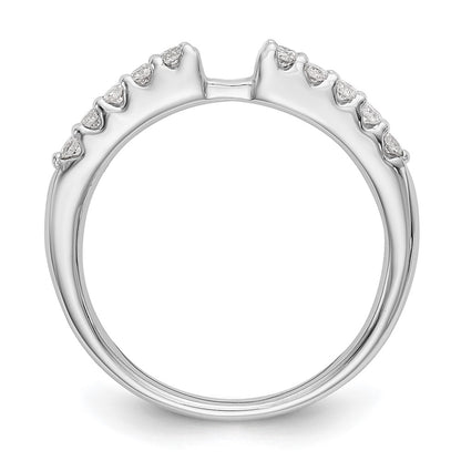 14K White Gold Peg Set 1/4 Carat Diamond Semi Mount Engagement Ring