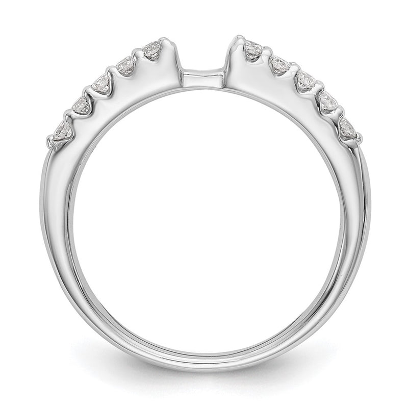 14K White Gold Peg Set 1/4 Carat Diamond Semi Mount Engagement Ring