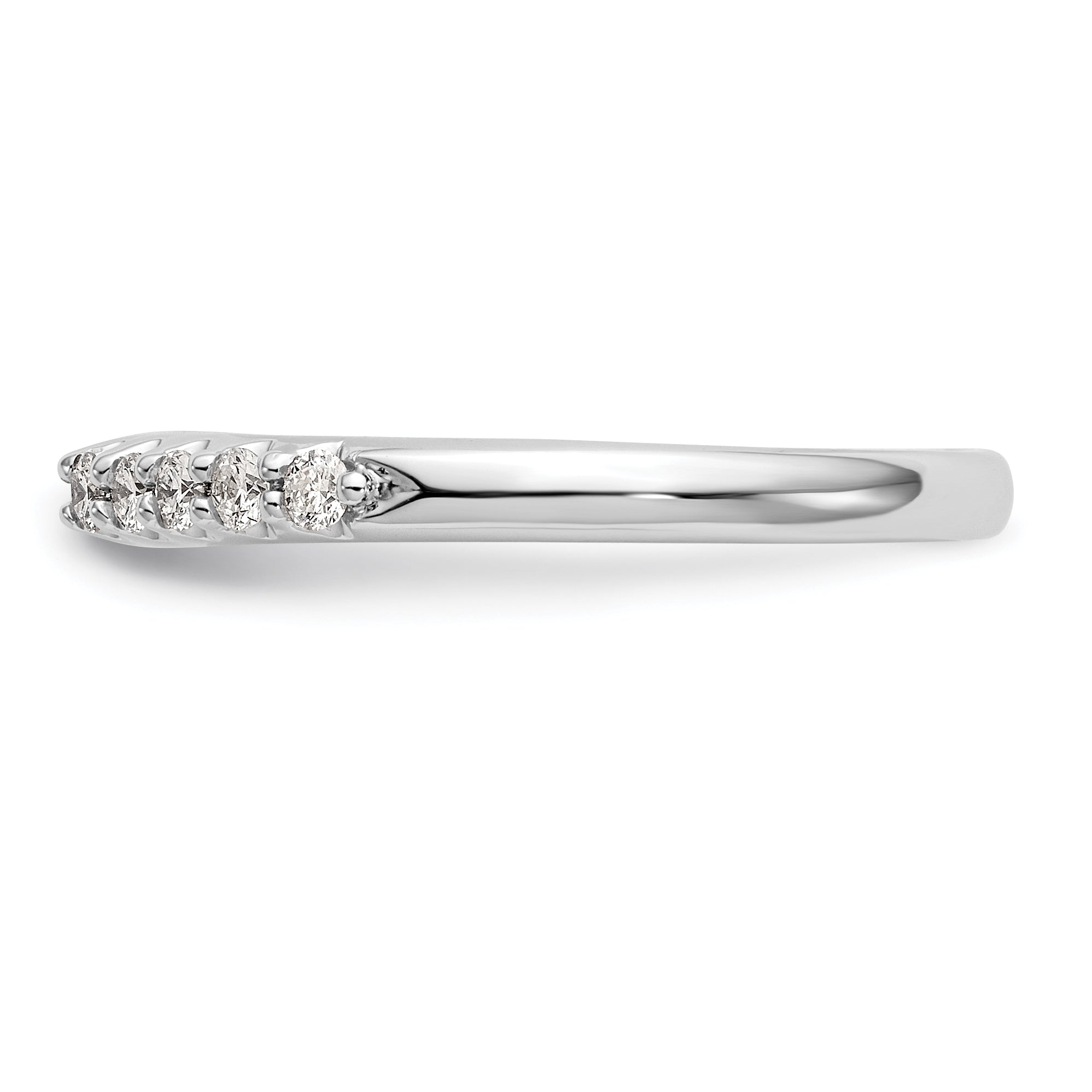 14K White Gold Peg Set 1/4 Carat Diamond Semi Mount Engagement Ring