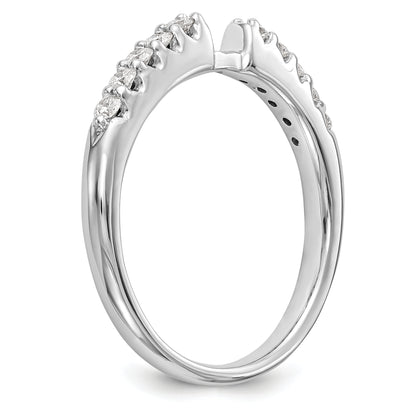 14K White Gold Peg Set 1/4 Carat Diamond Semi Mount Engagement Ring