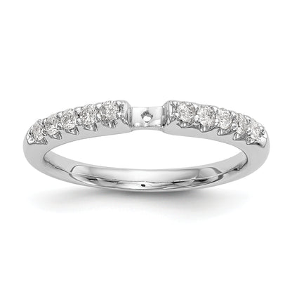 14K White Gold Peg Set 1/4 Carat Diamond Semi Mount Engagement Ring