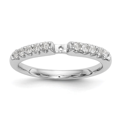 14K White Gold Peg Set 1/4 Carat Diamond Semi Mount Engagement Ring