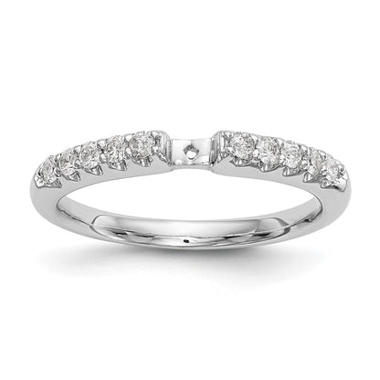 14K White Gold Peg Set 1/4 Carat Diamond Semi Mount Engagement Ring