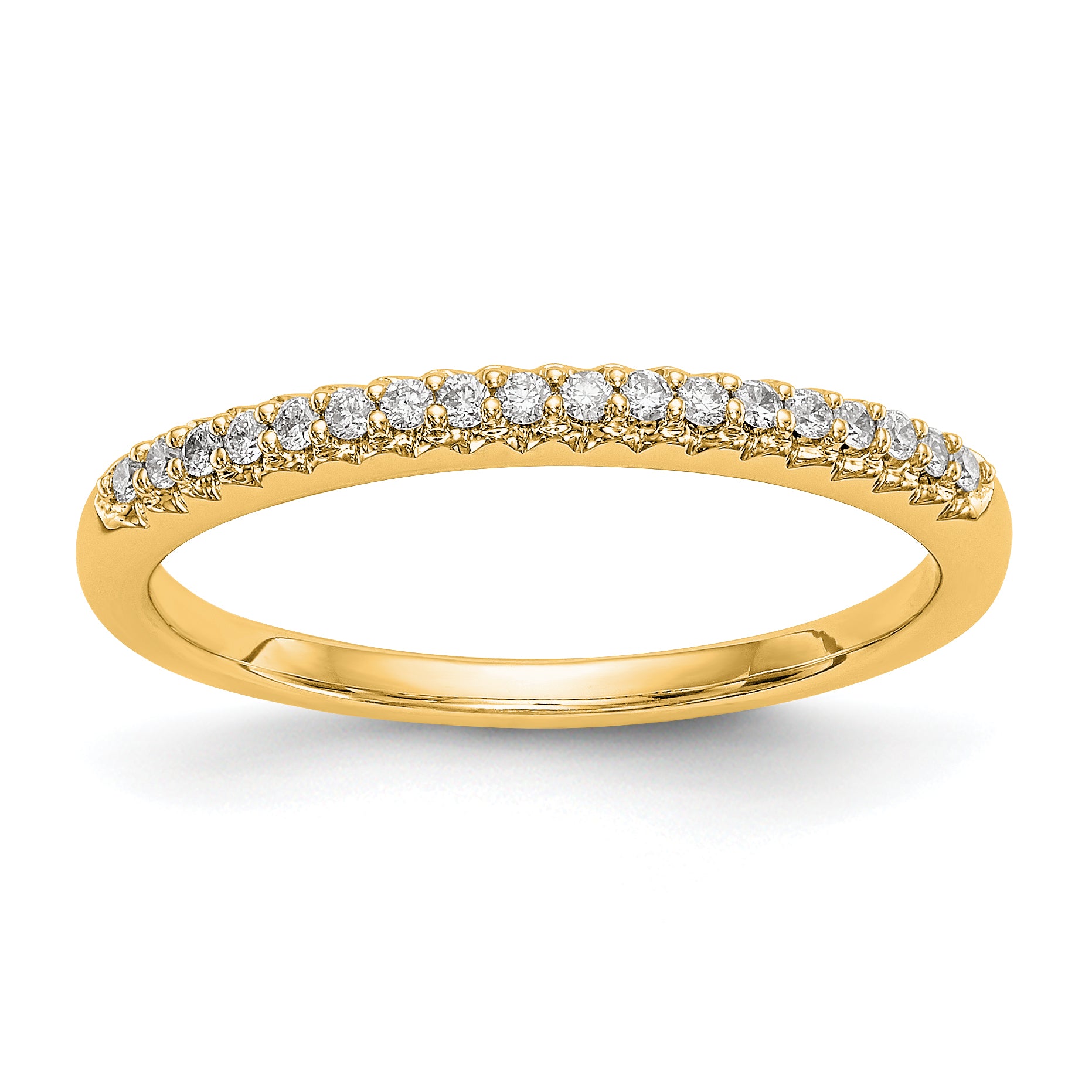 14K Yellow Gold Diamond Wedding Band