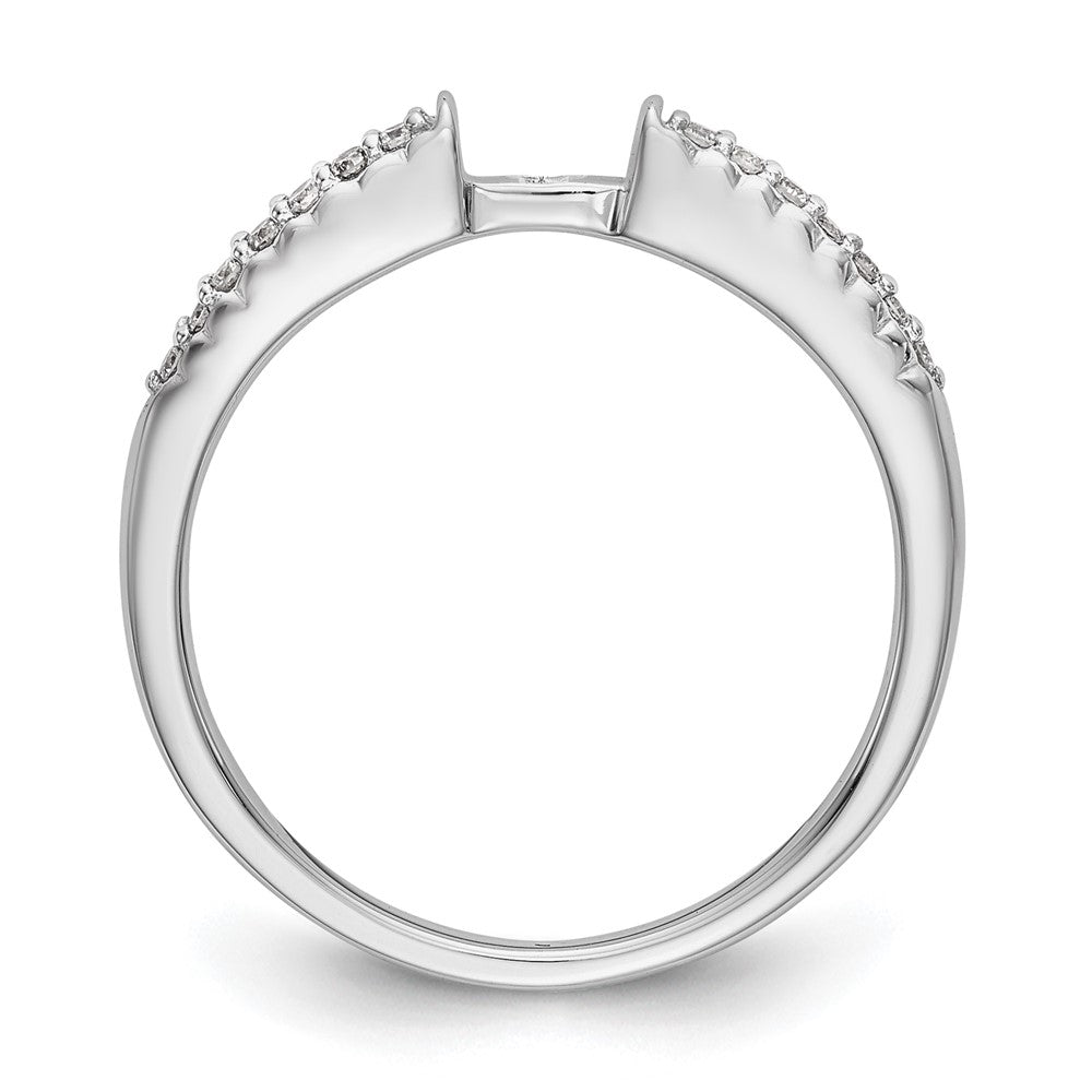 14K White Gold Peg Set 1/10 carat Diamond Semi-mount Engagement Ring