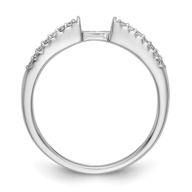 14K White Gold Peg Set 1/10 carat Diamond Semi-mount Engagement Ring