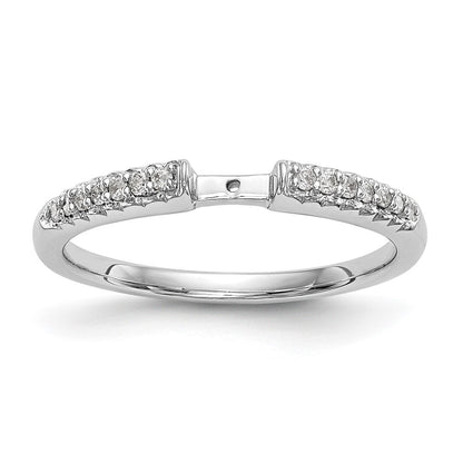 14K White Gold Peg Set 1/10 carat Diamond Semi-mount Engagement Ring