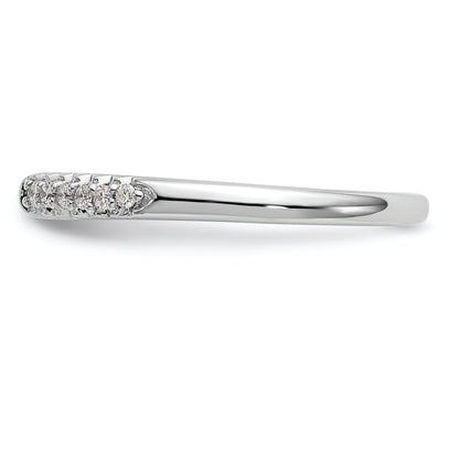 10K White Gold Peg Set 1/8 Carat Diamond Semi Mount Engagement Ring