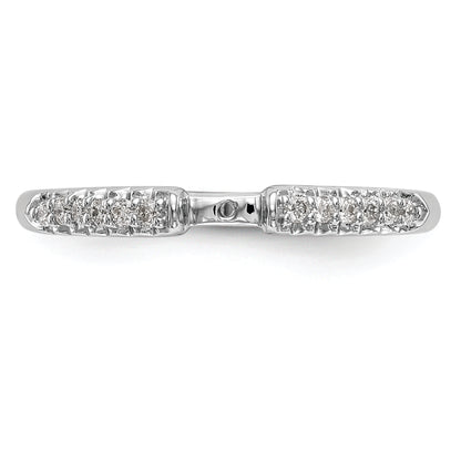 10K White Gold Peg Set 1/8 Carat Diamond Semi Mount Engagement Ring