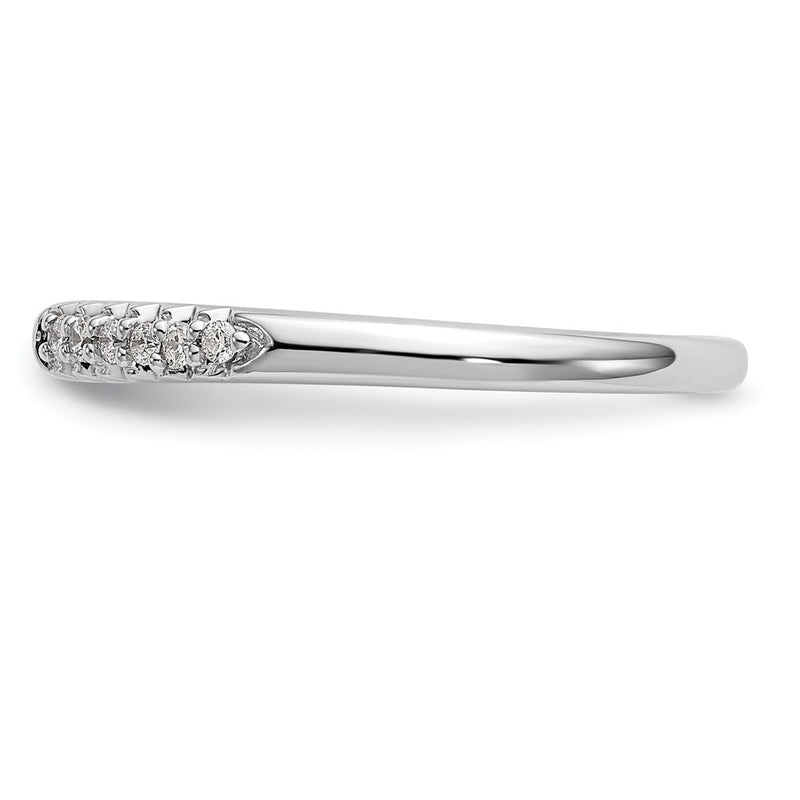 14K White Gold Peg Set 1/8 carat Diamond Semi-mount Engagement Ring