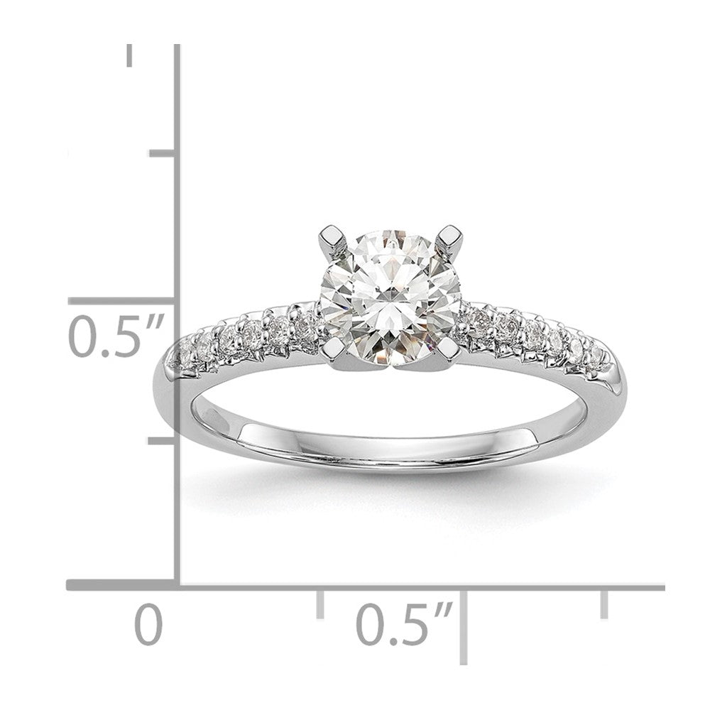 14K White Gold Lab Grown Diamond VS/SI+ G+ Peg Semi-mount Engagement Ring