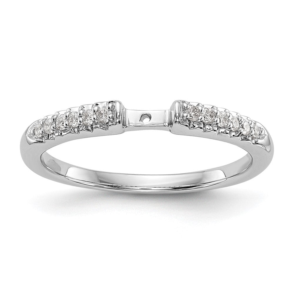 14K White Gold Lab Grown Diamond VS/SI+ G+ Peg Semi-mount Engagement Ring