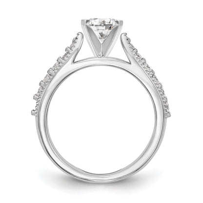 14K White Gold True Origin 1/3 Carat Lab Grown Diamond Vs/Si D E F Semi Mount Peg Set Ring