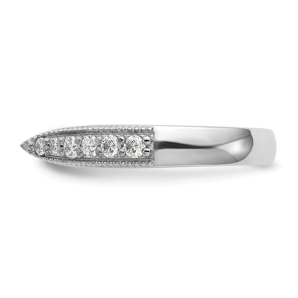 14K White Gold True Origin 1/3 Carat Lab Grown Diamond Vs/Si D E F Semi Mount Peg Set Ring