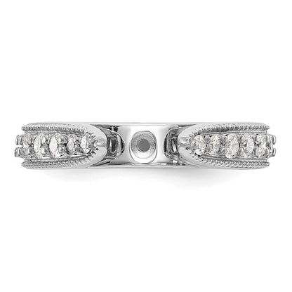 14K White Gold True Origin 1/3 Carat Lab Grown Diamond Vs/Si D E F Semi Mount Peg Set Ring
