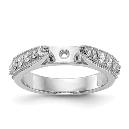 14K White Gold True Origin 1/3 Carat Lab Grown Diamond Vs/Si D E F Semi Mount Peg Set Ring