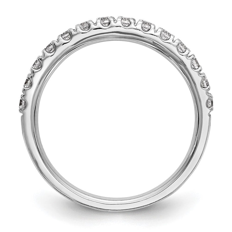 14K White Gold True Origin 3/8 Carat Lab Grown Diamond Vs D E F Wedding Band