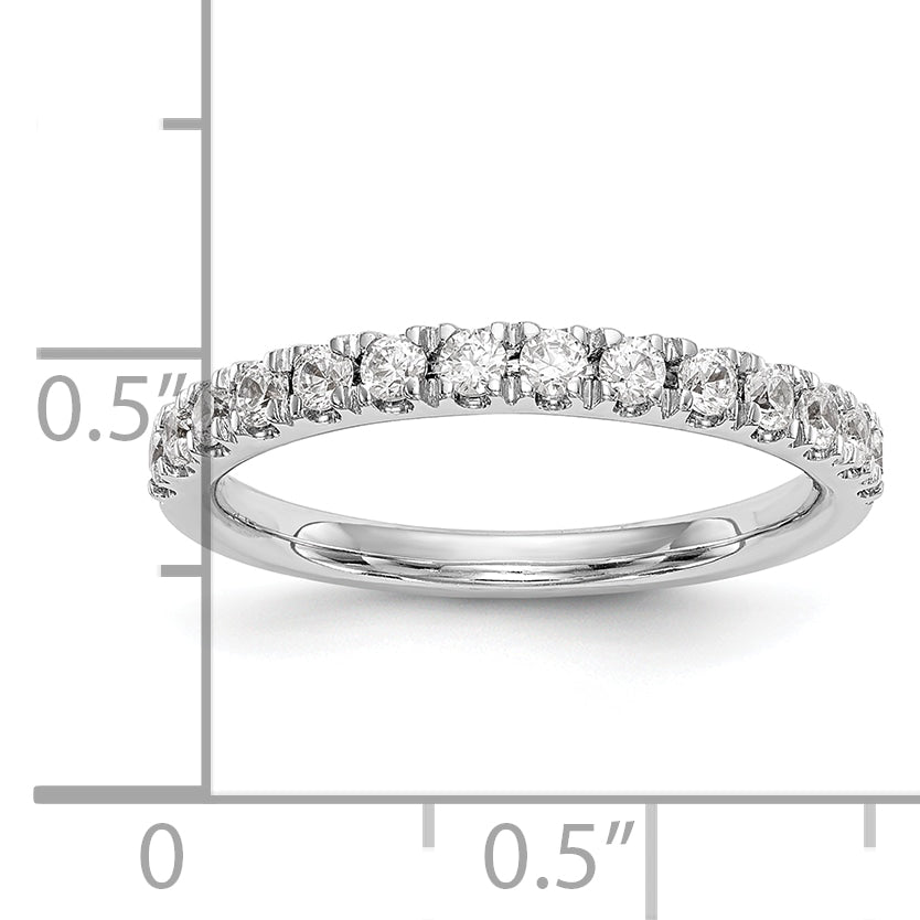 14K White Gold True Origin 3/8 Carat Lab Grown Diamond Vs D E F Wedding Band