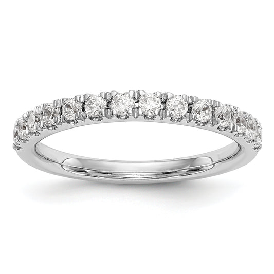 14K White Gold True Origin 3/8 Carat Lab Grown Diamond Vs D E F Wedding Band