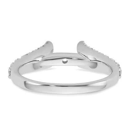 True Origin 14K White Gold 1/2 carat Lab Grown Diamond VS+ F+ Semi-Mount Peg Set Engagement Ring