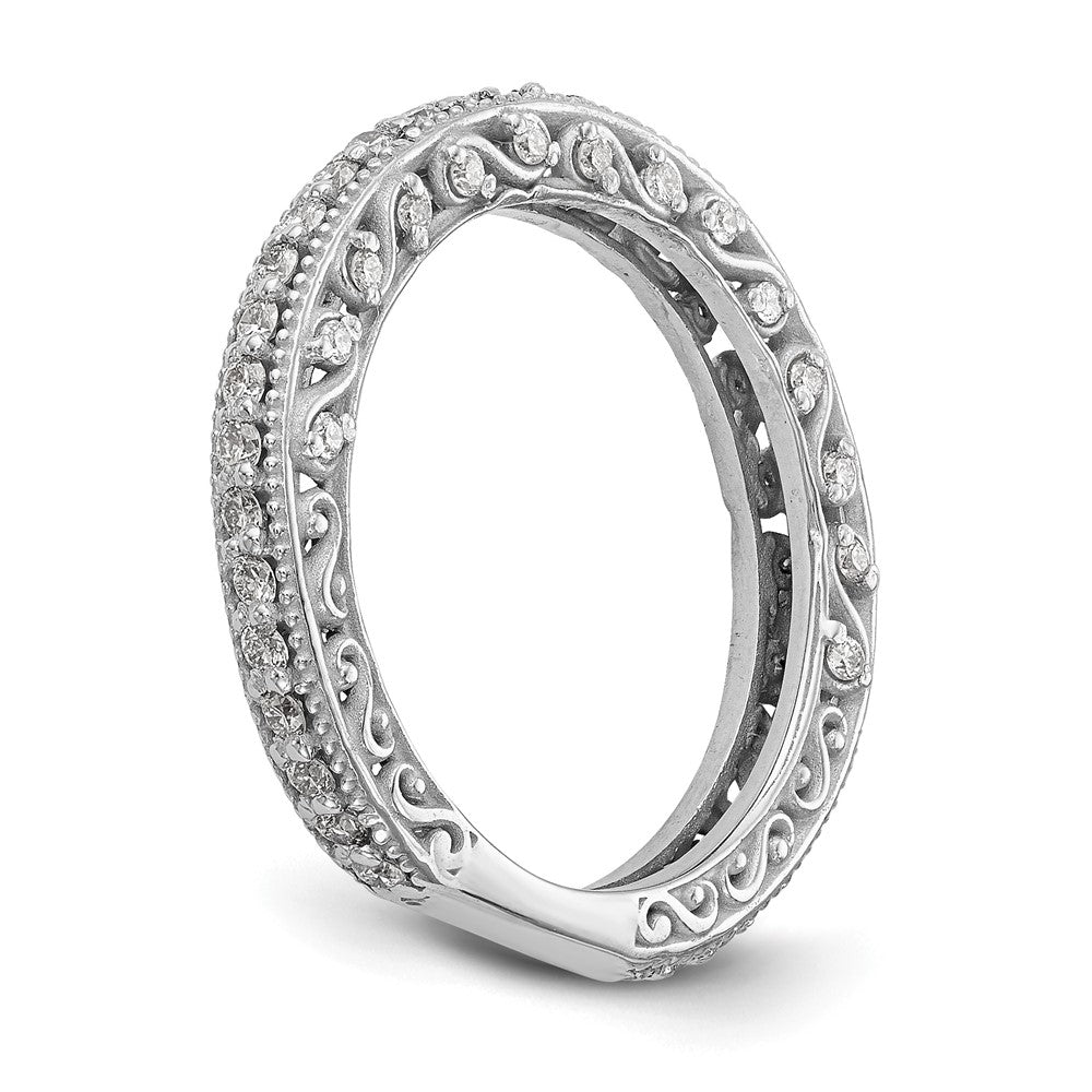 14K White Gold True Origin 1/2 Carat Lab Grown Diamond Vs/Si D E F Wedding Band
