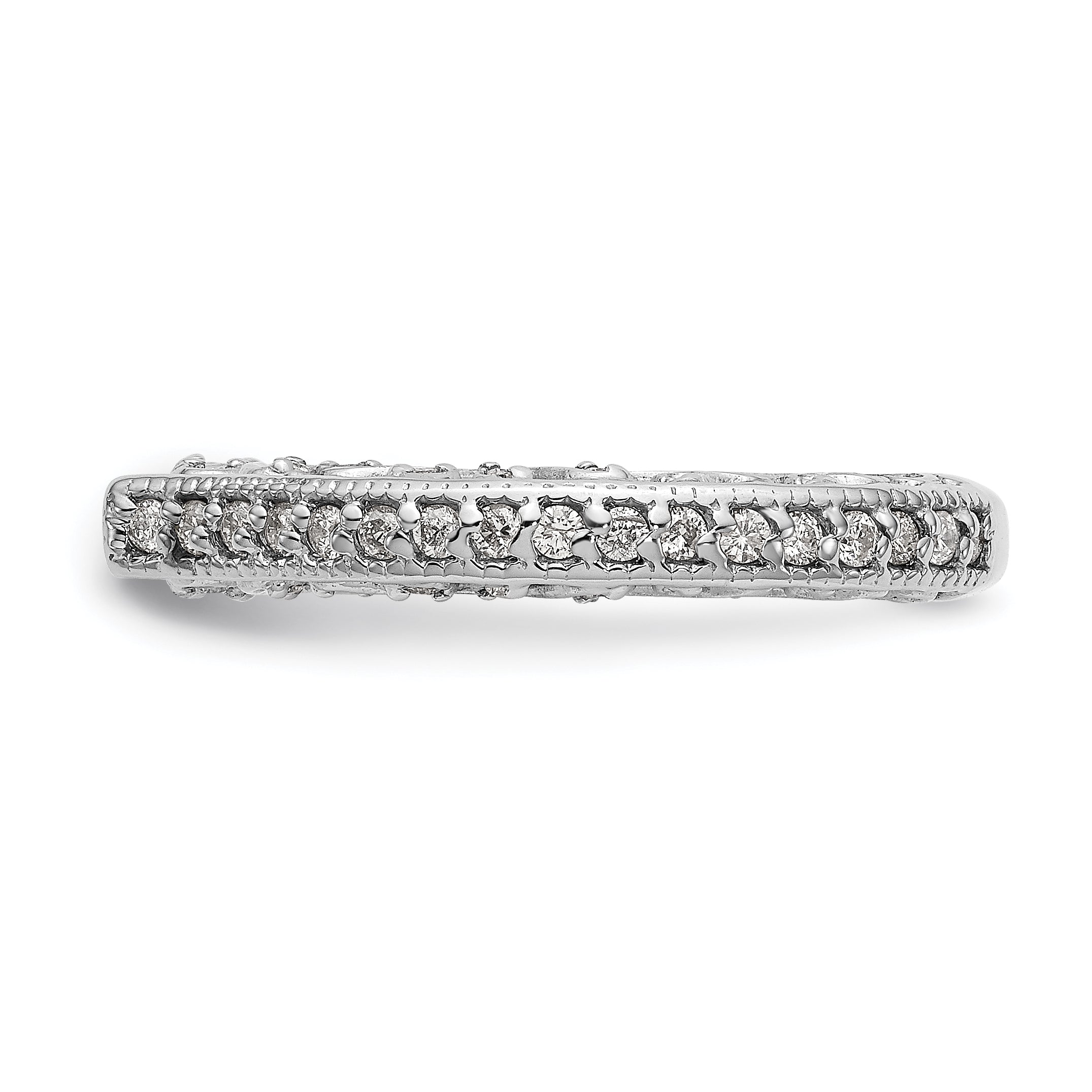14K White Gold True Origin 1/2 Carat Lab Grown Diamond Vs/Si D E F Semi Mount Peg Set Ring
