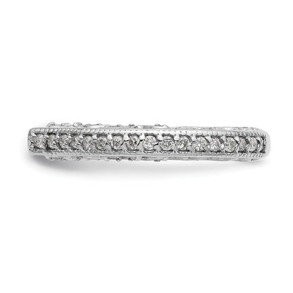 14K White Gold True Origin 1/2 Carat Lab Grown Diamond Vs/Si D E F Semi Mount Peg Set Ring