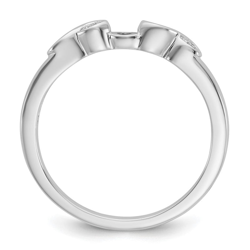 14k White Gold Simulated Diamond Engagement Ring