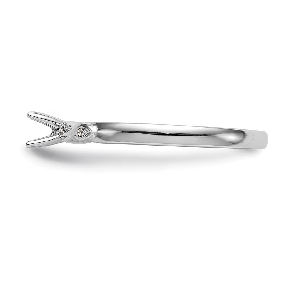 14k White Gold Simulated Diamond Engagement Ring