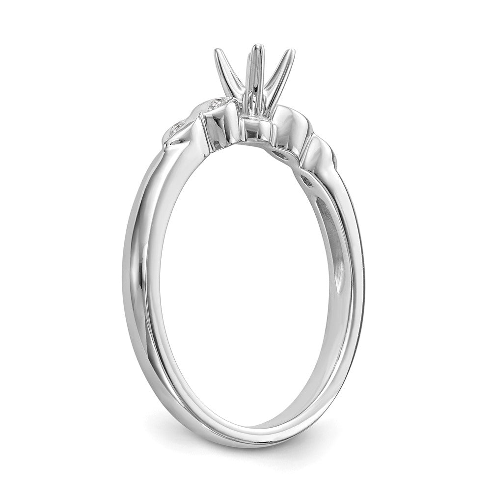 14k White Gold Simulated Diamond Engagement Ring