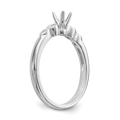 14k White Gold Simulated Diamond Engagement Ring