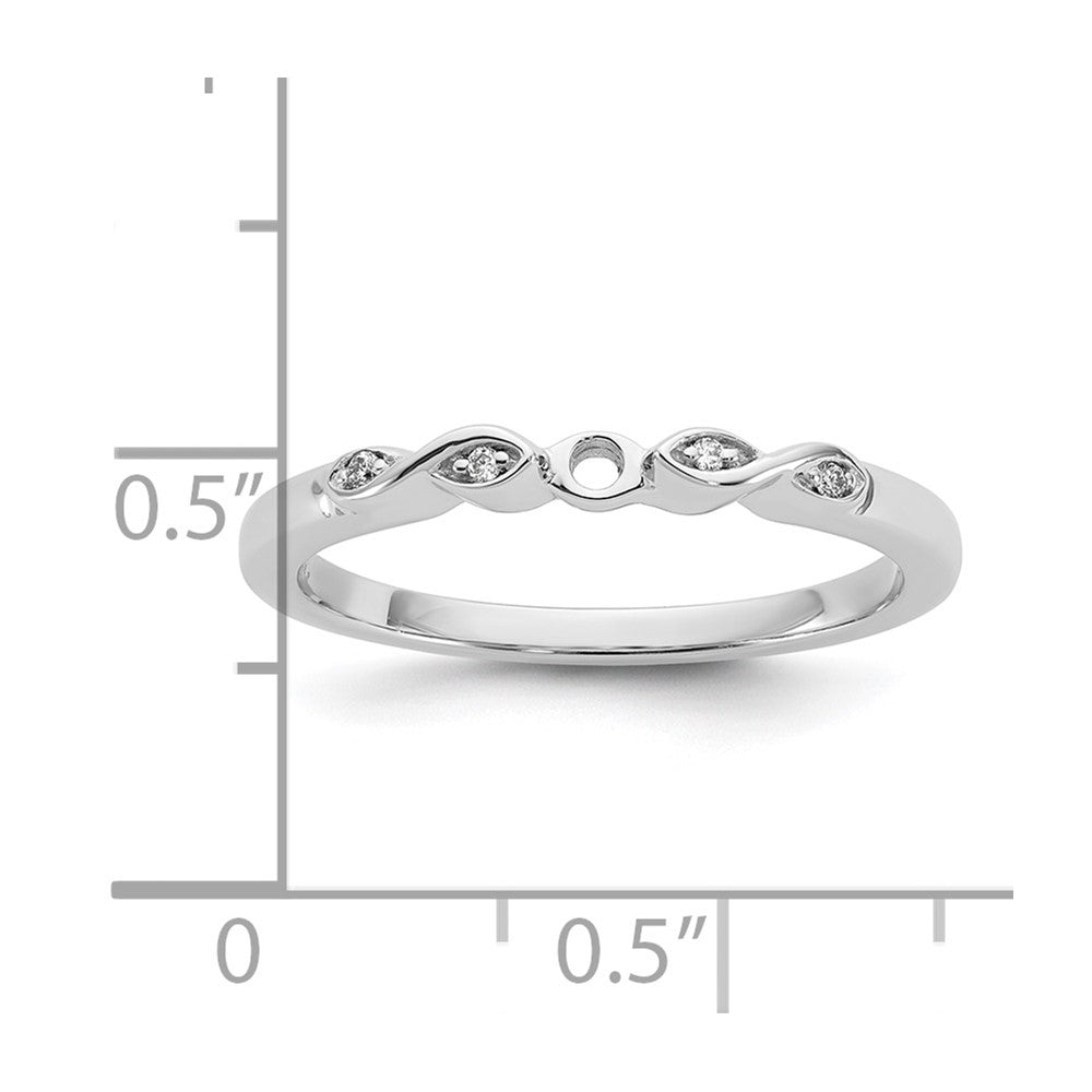 14k White Gold Simulated Diamond Engagement Ring
