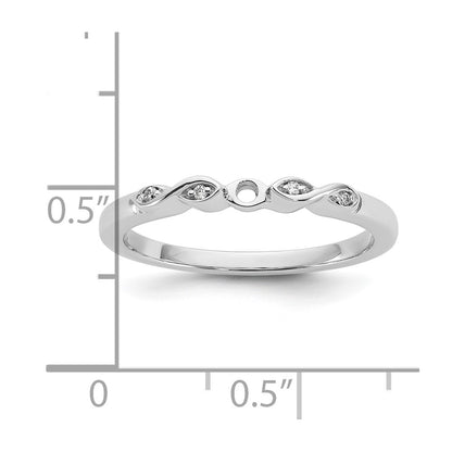 14k White Gold Simulated Diamond Engagement Ring