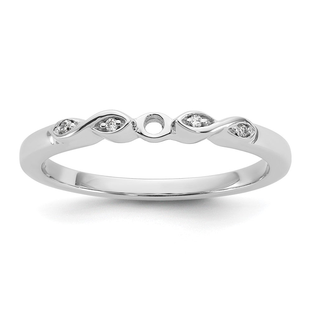 14k White Gold Simulated Diamond Engagement Ring