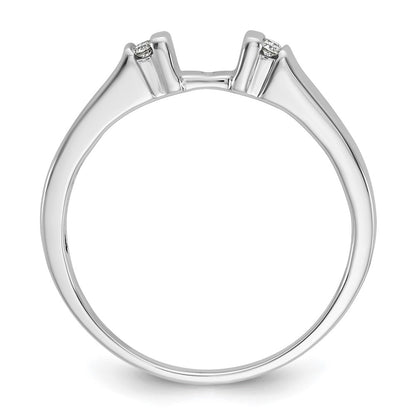 14K White Gold Diamond Peg Set Engagement Ring