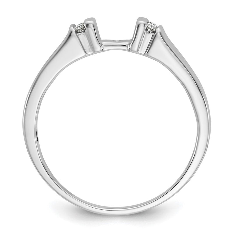 14K White Gold Diamond Peg Set Engagement Ring